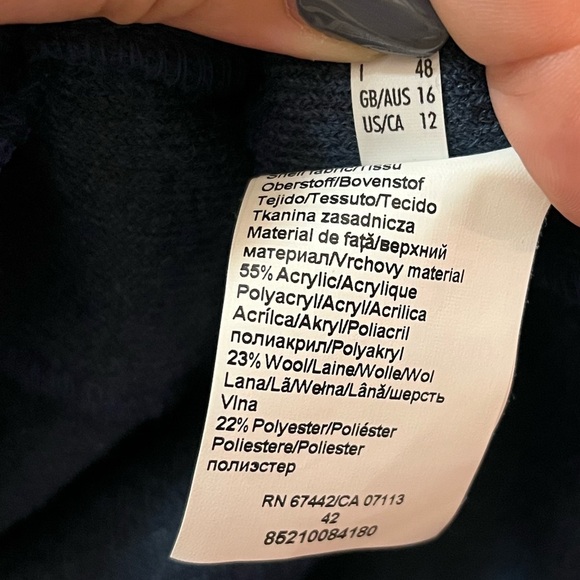 Blue Steilmann wool blend women’s zip up coat size 12 luxury soft - Picture 4 of 11